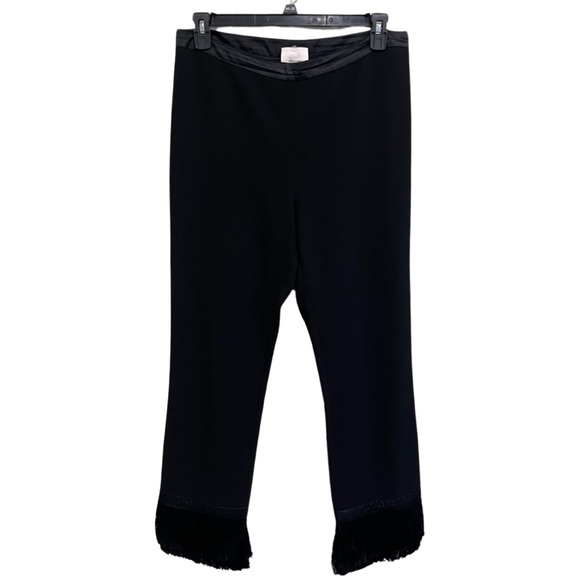 Cinq a Sept Fringe Tuxedo Stripe Pants Size 12 - Picture 4 of 12
